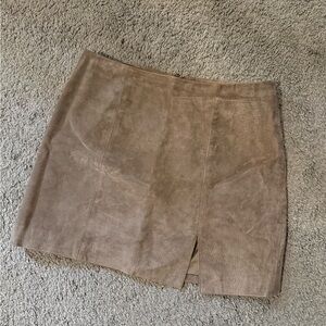 No Tan Suede Mini Skirt